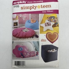 Silla bolsa de frijoles Simplicity 5105 decoración habitación adolescente, otomana con bolsillo, almohadas divertidas Bean Bolso Silla price