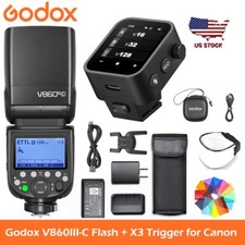 Luz flash Speedlite Godox V860III-C 2,4 G TTL + disparador X3-C para cámaras Canon Flashes price
