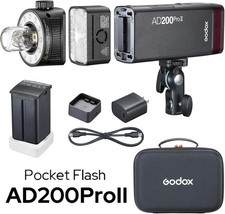 Flash de bolsillo inalámbrico estroboscópico Speedlite Godox AD200Pro II AD200 Pro II 200Ws TTL Flashes price