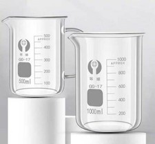 5ml-3000ml Lab Borosilicate Chemistry Glass Beaker Glassware w/ Handle Measuring Chemistry price