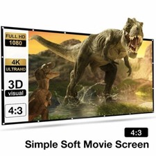 Pantalla Proyector Plegable 150 Pulgadas HD 4:3 Blanco Dacron Video Proyección Para Pared Projector Pantalla price