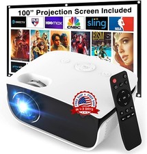 Proyector de exterior, mini proyector con pantalla de 100", 1080P y 240". VIP Projector Pantalla price