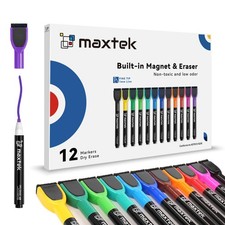 Marcadores magnéticos de pizarra blanca maxtek - 12 1 unidades (paquete de 12), multicolor Whiteboard price