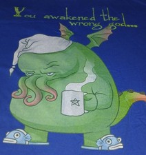 Camiseta CTHULU "Awakened the Wrong God..." Café L Azul Mitología Lovecraft Camiseta de hombre price