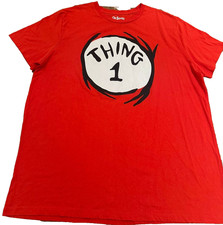 Camiseta De Colección Dr Seuss Thing 1 Gráfica Para Hombre Camiseta 3XL Roja Personaje Dibujos Animados Camiseta de hombre price