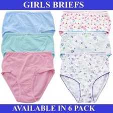 Pack De 6 Bragas Niña Ropa Interior Algodón 100% Floral Pastel 2-13 Años Ropa Interior de niña price