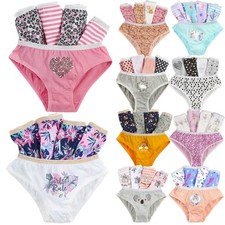 5 Pares De Bragas Para Niñas Infantes De Algodón 100% Ropa Interior Edad 2-13 Ropa Interior de niña price