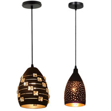 Lámpara Colgante Metal Negro E27 Industrial Lámpara de Techo Moderna Retro Pantalla Colgante Habitación de bebé techo lámpara price