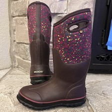 Botas impermeables Bogs clásicas altas animales borgoña 6 mujeres 72935-641 zapatos Unisex Infantil Botas price