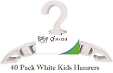 40 piezas Perchas blancas para bebé perfectas para niños niños organización de ropa Ropa Percha para bebé price
