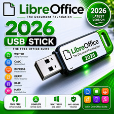 Libre Office Suite 2026 para Windows Procesador de textos Base de datos Hoja de cálculo USB Oficina Software price