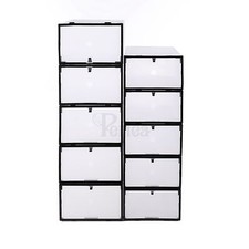 Cajas de almacenamiento de zapatos de plástico transparente Periea cajones apilables organizador debajo de la cama Zapato Almacenaje Caja price