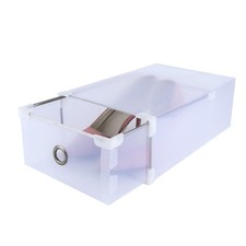 Cajas de zapatos de plástico transparente Periea 'Della' con marco de metal - Pack de 2 - 20 Zapato Almacenaje Caja price