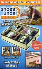 Organizador de zapatos para ahorrar espacio - Almacenamiento debajo de la cama tiene capacidad para 12 pares - Nuevo Zapato Almacenaje Caja price