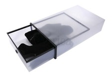 x2 Botas hasta la rodilla de plástico Periea cajones apilables contenedor de almacenamiento de zapatos transparente Zapato Almacenaje Caja price