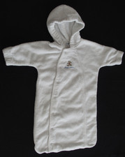 Ralph Lauren 0 3 6 Meses Bebé Blanco Terry Paño Unisex Capucha Bunting Bata de Baño Albornoz para bebé price