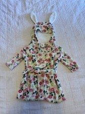 Albornoz bebé niña 0-9M rosa floral oreja de conejo polar felpa suave con capucha bata acogedora Albornoz para bebé price