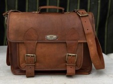 Bolsa Portadocumentos Satchel Briefcase De Cuero Rugged Encerado Marrón 18 Pulg Briefcase de hombre price
