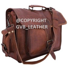 Bolsa Mensajero Vintage De Cuero Hecha A Mano 15.6 Pulg Briefcase Briefcase de hombre price