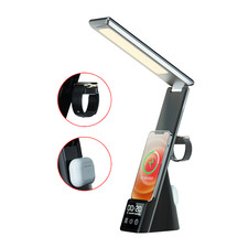FLEXO LAMPARA ESCRITORIO LECTURA CARGA INALÁMBRICA, RELOJ DIGITAL Y ALARMA Escritorio Reloj price