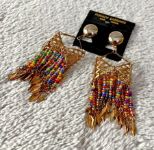 Pendientes largos de lujo con colgantes de piedra de colores Colored Stone Pendientes price