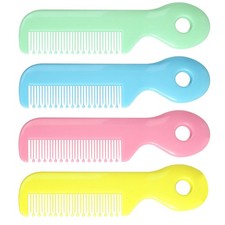 Juego de 4 peines de pelo peine de dientes redondos de seguridad para bebés pequeños Pelo Cepillo- Peine para bebé price