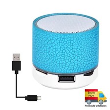 MINI ALTAVOZ BLUETOOTH  USB MICRO SD LUCES DE COLORES BATERIA CABLE USB 5V Bluetooth Altavoz price