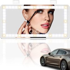 60 LEDs Car Sun Visor Vanity Mirror Rechargeable Makeup Mirror with 3Light Modes Parasol price