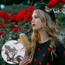 100 Piezas Cabeza de Oso Etiqueta Ropa Fabricante de Etiquetas Hágalo Usted Mismo Bolsa Etiquetas Etiqueta Maker price