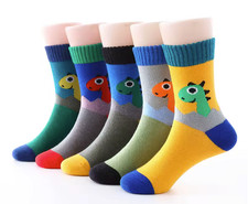 Paquete de 5 calcetines unisex de dinosaurio para niños de algodón con dibujos animados para niños Calcetines de niño price