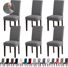 Fundas elásticas para sillas de comedor juego de 6 lavables y fáciles de quitar Alta Silla Funda price