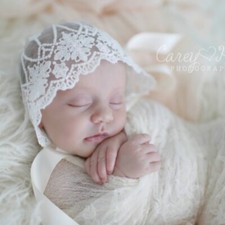 Gorro De Encaje Floral Para Bebé Niña 0-6 Meses Nuevo Accesorio De Fotografía Gorro para bebé price