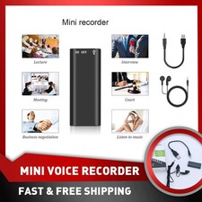 Grabadora de Voz Dictáfono Audio Mini Pequeña Grabadora Espía Sonido Conferencia Reunión Voice Recorders price