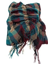 S.OLIVER Bufanda de flecos Mujeres Bufanda turquesa-crema-burdeos look casual Bufanda de mujer price