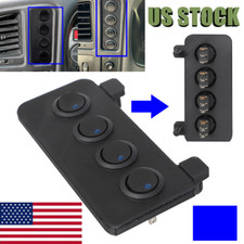 For Chevrolet Silverado GMC LED Switch Panel 4 Toggle BLUE SWITCHES 1999-2007 US Switches price