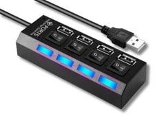 USB 2.0 Hub 4 Port with Individual Power Switches – High-Speed Plug & Play Switches price