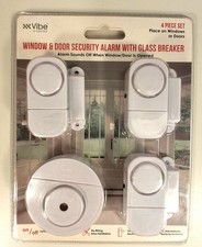 VIBE Juego de 4 piezas de alarma de seguridad para ventanas y puertas con interruptor de vidrio a batería Security Sistema Sets price