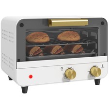 HOMCOM Horno Tostador Pequeño, Mini Horno Encimera 12L con Puerta de Cristal, Blanco Mini/ Midi Hornos price
