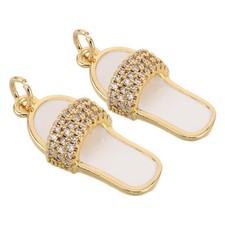 2 Pcs DIY Earrings and Slippers Pendant Jewelry Charms Making Shoe Slippers de niña price