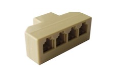 SDOPPIATORE TELEFONICO 4 USCITE RJ11 splitter presa f f telefono fax modem pc Modem price