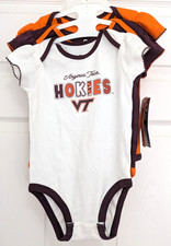 Paquete de 3 body de una pieza ropa interior infantil Virginia Tech Hokies 18 Mos para niños pequeños Camiseta Interior para bebé price