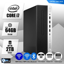 Computadora de escritorio HP i7, hasta 64 GB de RAM, SSD 8 TB, Windows 11/10, WiFi BT Ordenador Juegos price