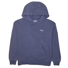 Sudadera con capucha pulóver azul para mujer Fila mediana mezcla de algodón Sudadera de mujer price