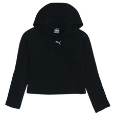 Sudadera con capucha pulóver pequeña negra para mujer PUMA Sudadera de mujer price