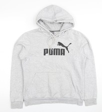 Sudadera con Capucha Puma Para Mujer Gris Pullover Talla 12 Logo Clásico Sudadera de mujer price