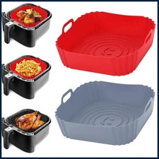 1 pieza Reutilizable Airfryer Sartén Forro Accesorios Silicona Freidoras de Aire Horno Bandeja para Hornear Fryers price