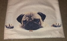Funda de almohada/funda cuadrada de 18 pulgadas Pug Dog con hueso - adorable Almohada y Funda para bebé price