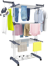 Tendedero Ropa Niveles Plegable Acero Inoxidable Con 4 Rueda 24 Barra 14 Gancho Ropa Drying Rack price