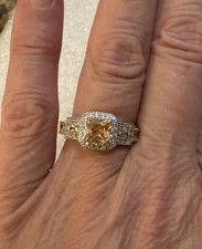 Hermoso Anillo Piedra Vidrio Color Amarillo ver descripción Colored Stone Anillo price