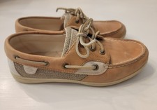 Zapatos de barco Sperry Top-Sider para mujer Songfish de 3 ojos - cuero tostado/lino talla 6,5 M Boat Zapatos de mujer price